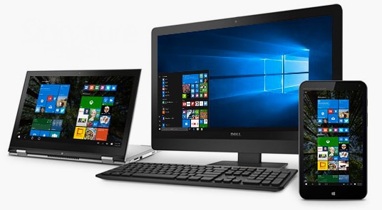 laptop, monitor and tablet displaying the same content on their screens